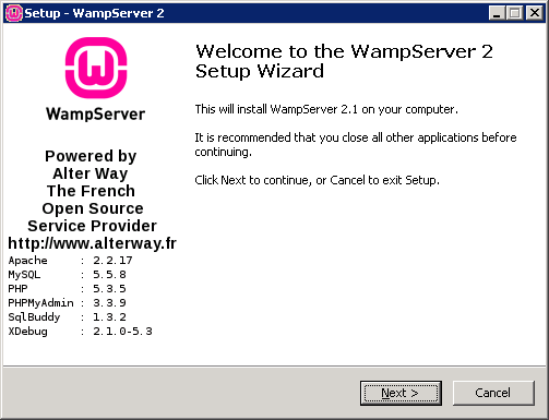 WampServer Installation Step 1