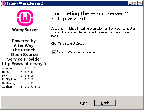 WampServer Installation Step 8